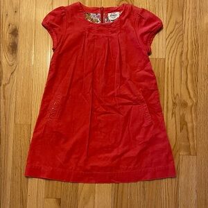 Mini Boden bright Pink corduroy Dress